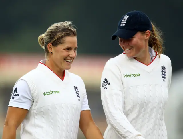 Katherine Brunt and Anya Shrubsole