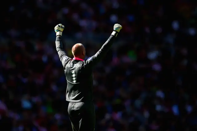 John Ruddy celebrates