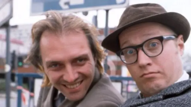 Ade Edmondson (right) with his former comedy partner Rik Mayall