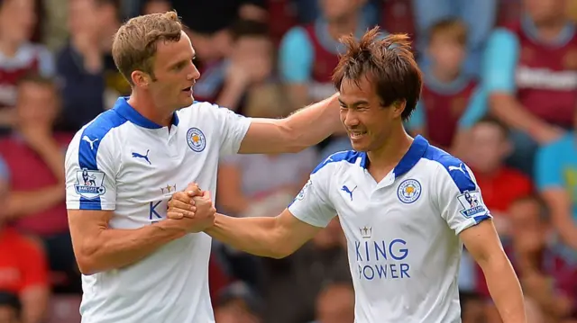 Leicester City celebrate