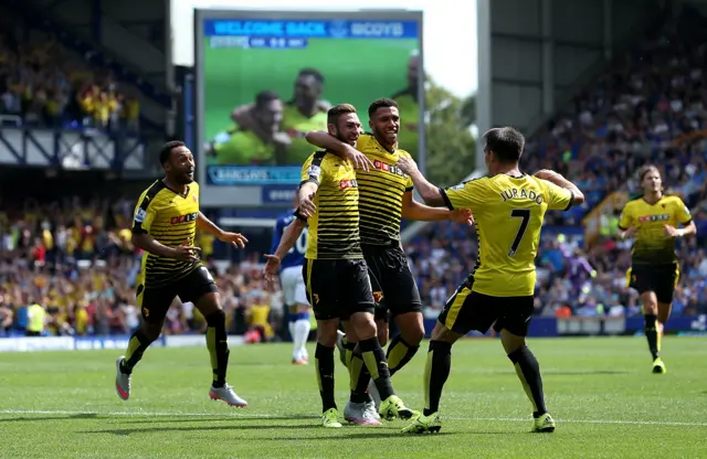 Watford celebrate a goal