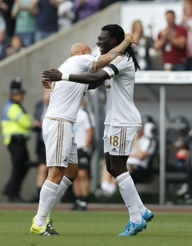 Gomis celebrates