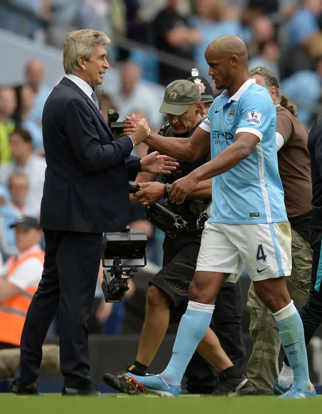 Manuel Pellegrini and Vincent Kompany