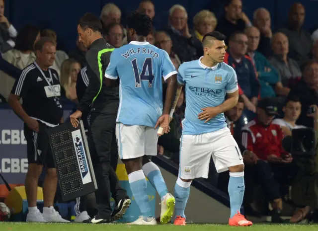 Wilfried Bony and Sergio Aguero