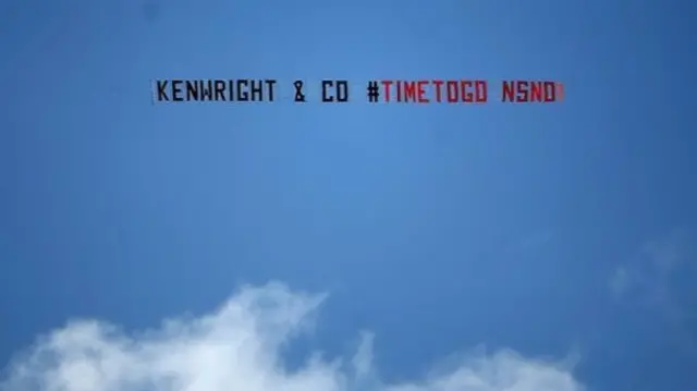 Plane protest at St Mary's Stadium