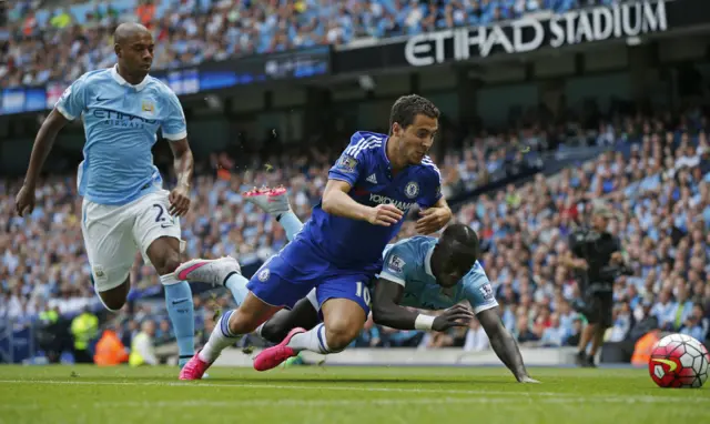 Eden Hazard and Bacary Sagna