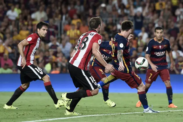 Messi shoots for this goal