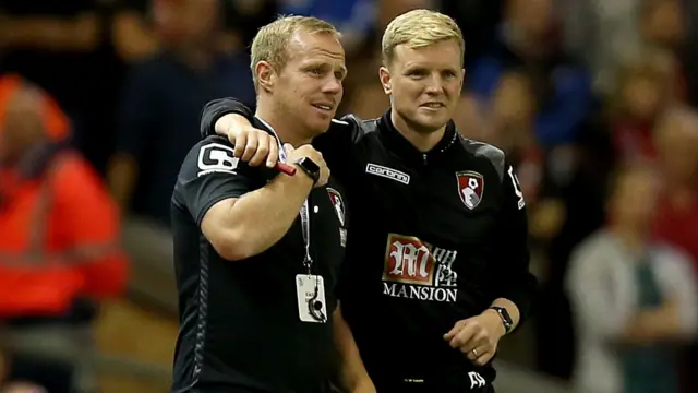 Simon Weatherstone and Eddie Howe