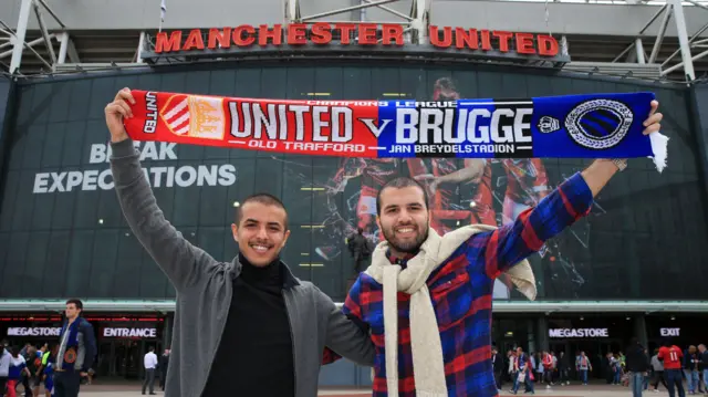 Fans outside Old Trafford