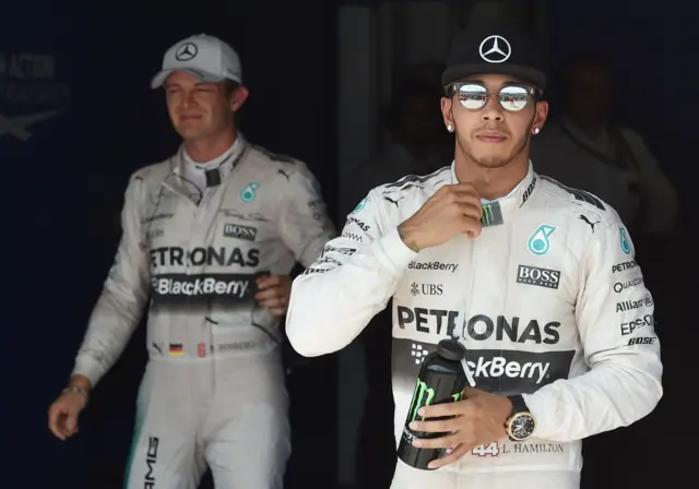 Nico Rosberg and Lewis Hamilton