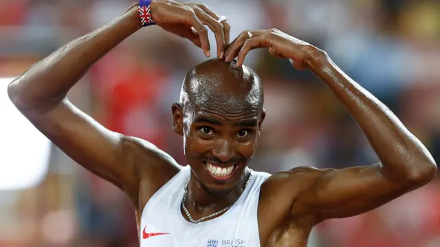 Farah celebrates