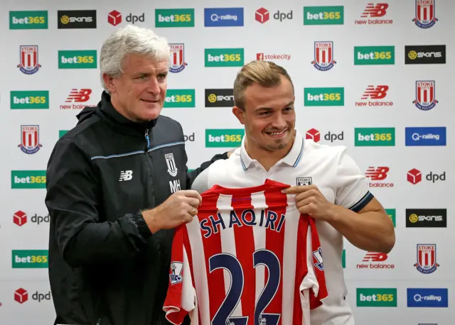 Shaqiri of Stoke City