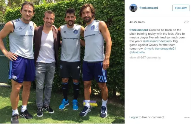 Frank Lampard, David Villa, Andrea Pirlo, Alessandro Del Piero