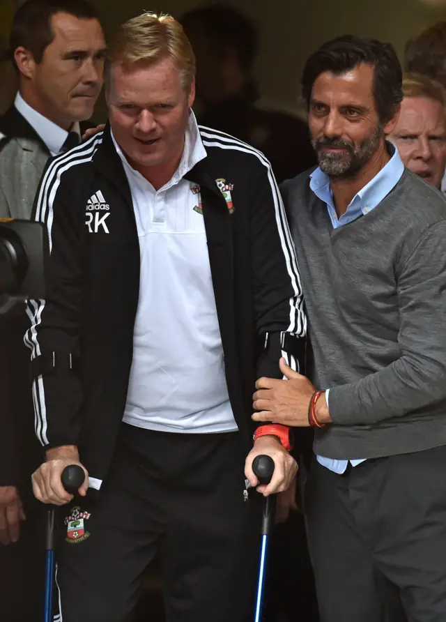 Quique Sanchez Flores and Ronald Koeman