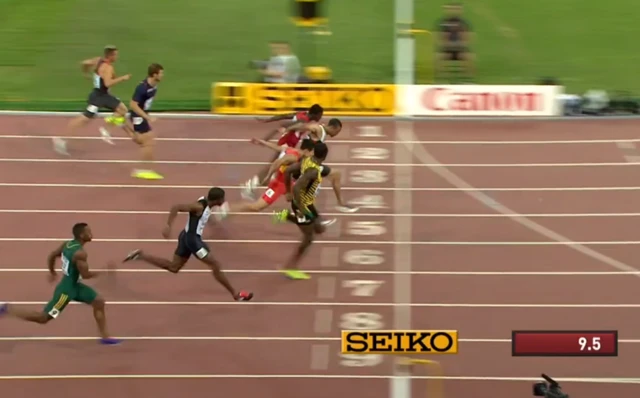 Usain Bolt in the 100m