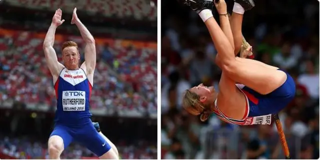 Greg Rutherford and Holly Bradshaw