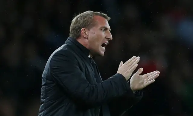 Brendan Rodgers applauds his side