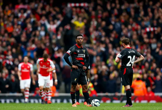 Liverpool's Daniel Sturridge and Joe Allen