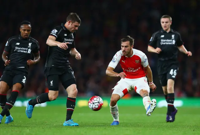 James Milner and Aaron Ramsey