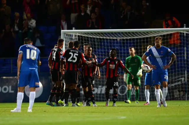 Yann Kermorgant celebrates with teammates