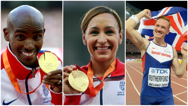 Mo Farah, Jessica Ennis-Hill, Greg Rutherford