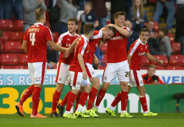 Barnsley players celebrate