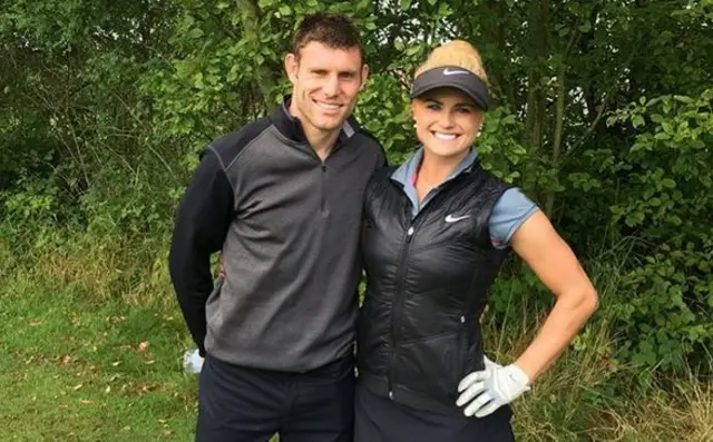 James Milner and Carly Booth