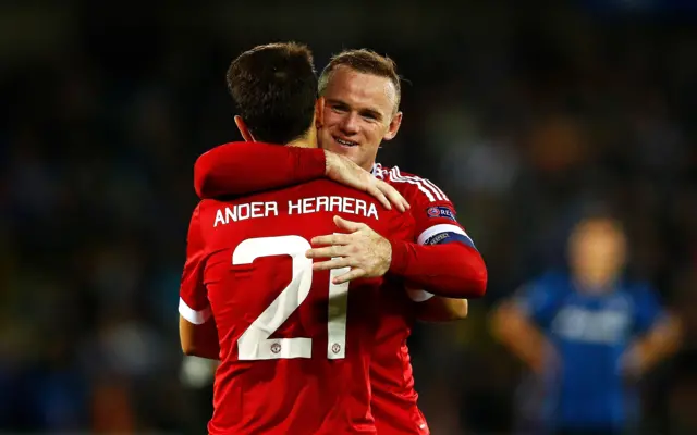 Wayne Rooney and Ander Herrera