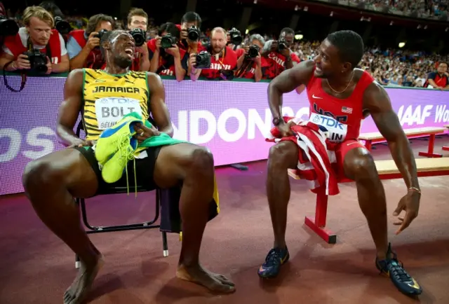 Bolt and Gatlin