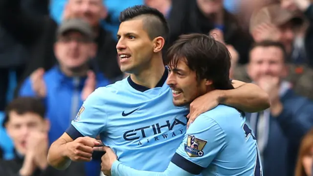 Sergio Aguero and David Silva