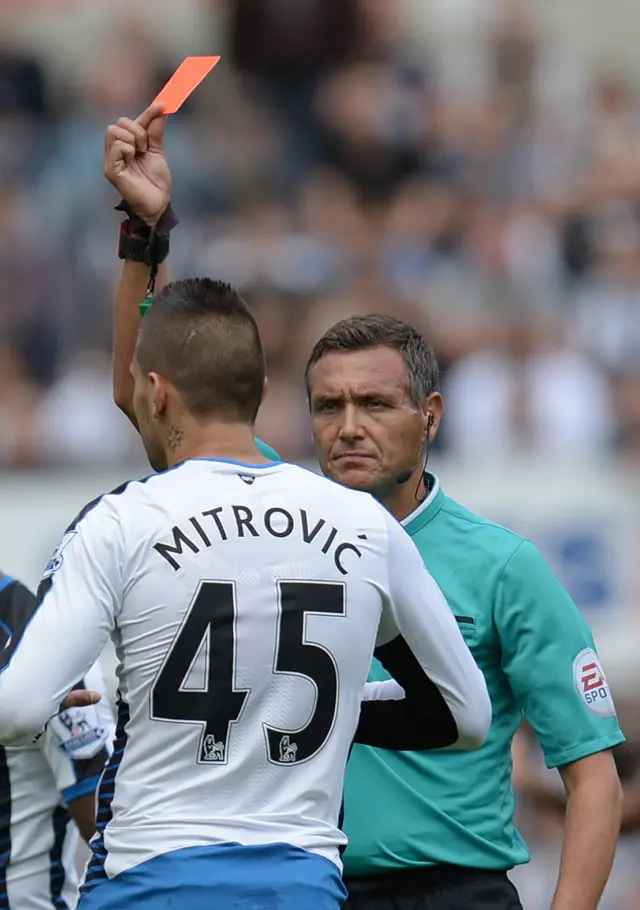 Mitrovic red card