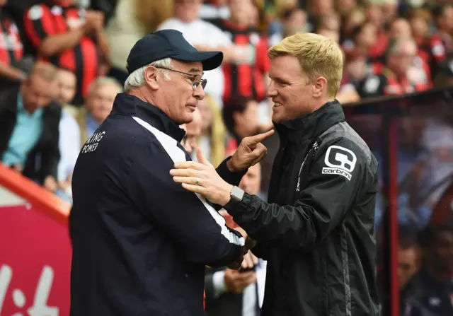 Claudio Ranieri and Eddie Howe