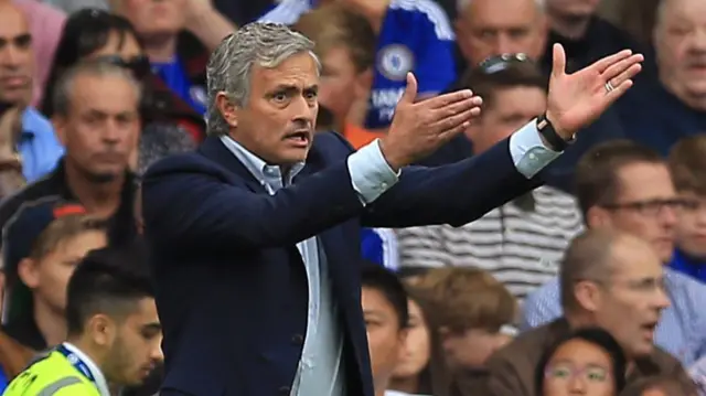 Jose Mourinho gestures