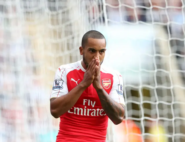 Theo Walcott reacts