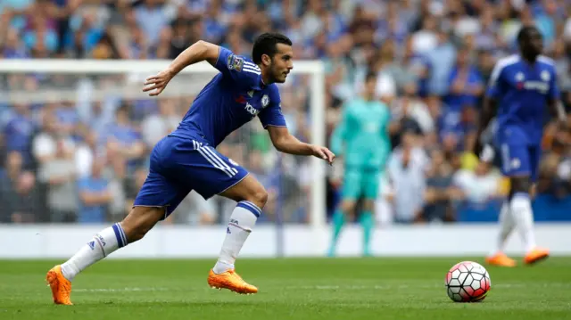 Pedro in action for Chelsea