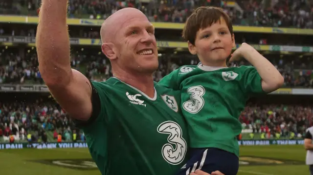 Paul O'Connell with his son Paddy