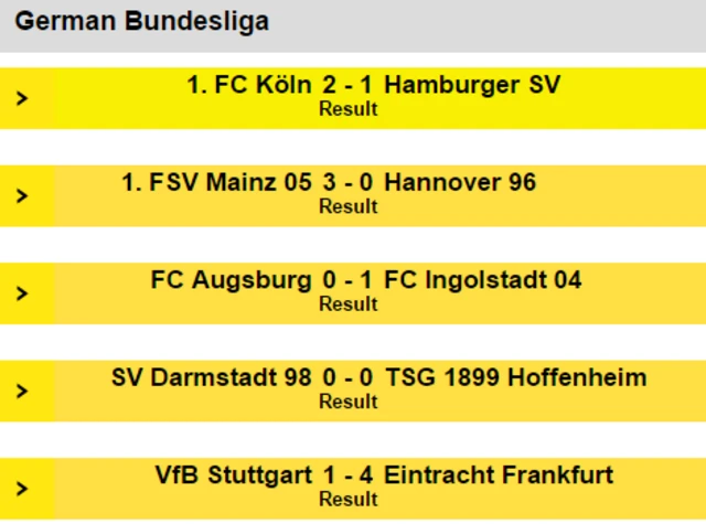 Bundesliga results