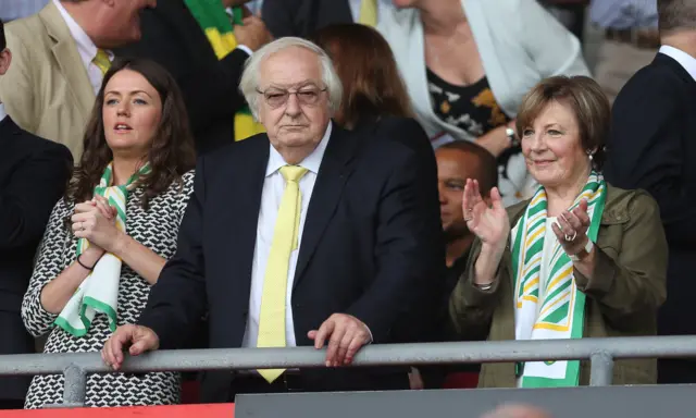 Norwich joint majority shareholders Delia Smith and Michael Wynn Jones