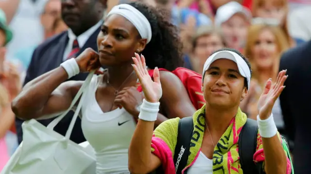 Serena Williams and Heather Watson