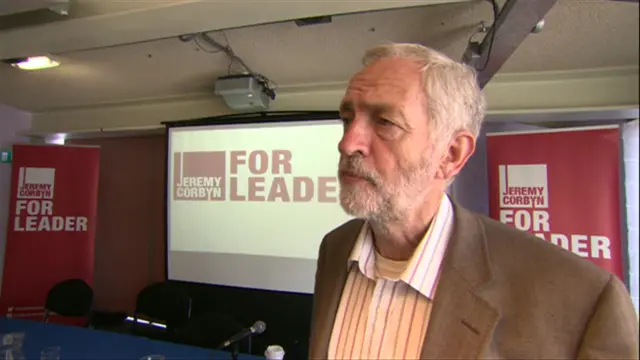 Labour leadership candidate Jeremy Corbyn