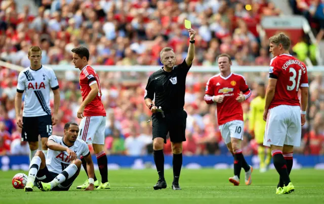 Bastian Schweinsteiger is booked