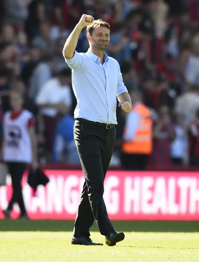 Tim Sherwood celebrates