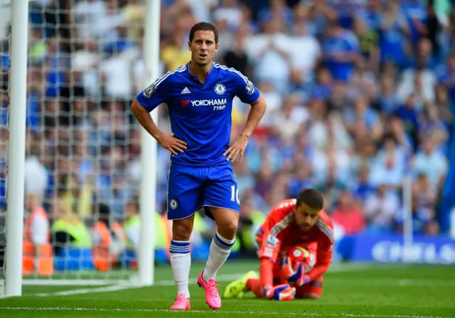 Eden Hazard reacts
