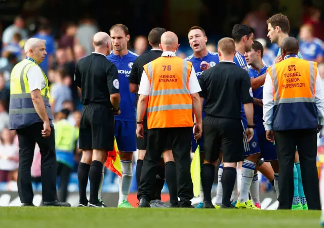 John Terry leaves the field