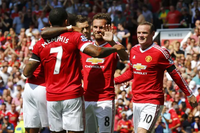 Manchester United celebrate