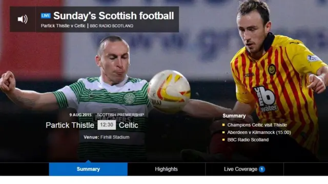 Scotland live page