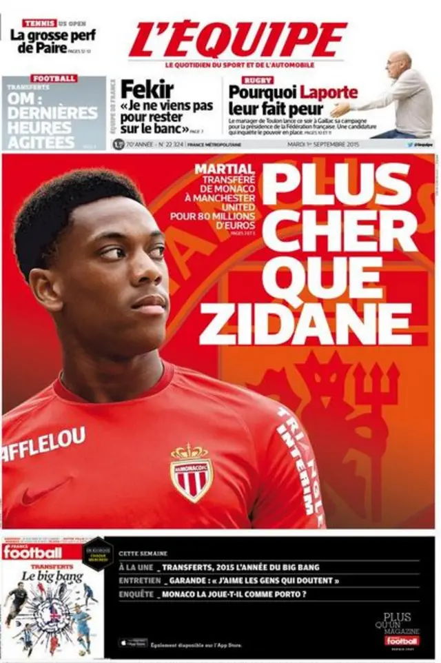 L'Equipe front page