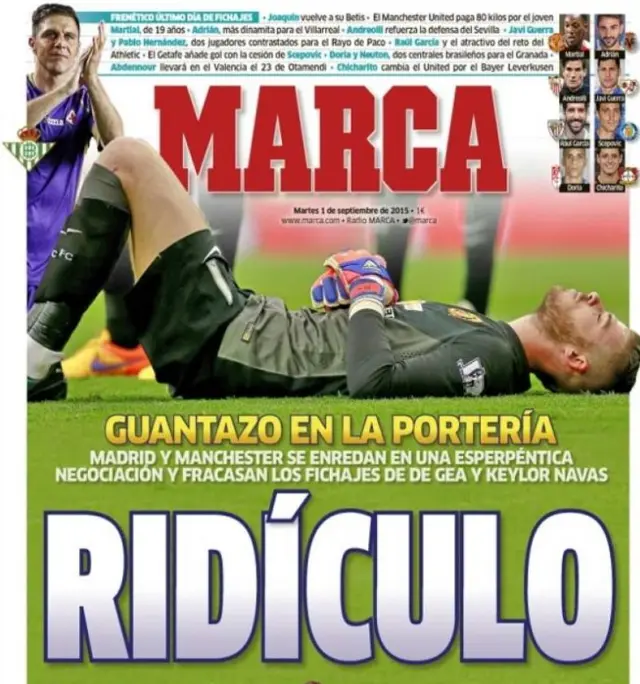 Marca front page