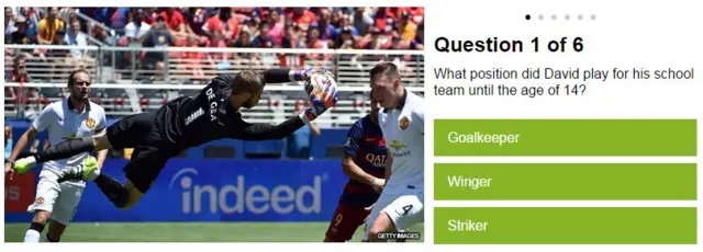 De Gea quiz