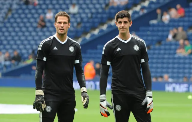 Asmir Begovic and Thibaut Courtois